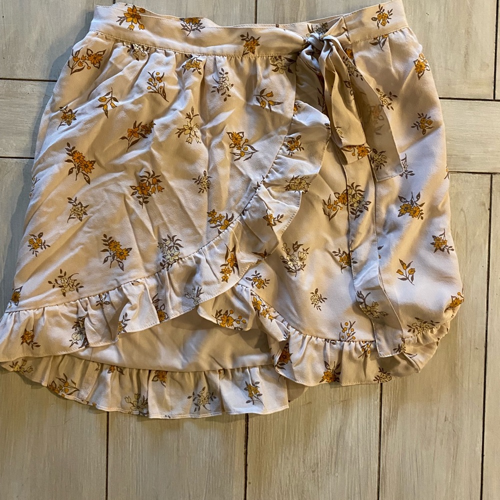 Madewell floral wrap skirt 100% silk!!
